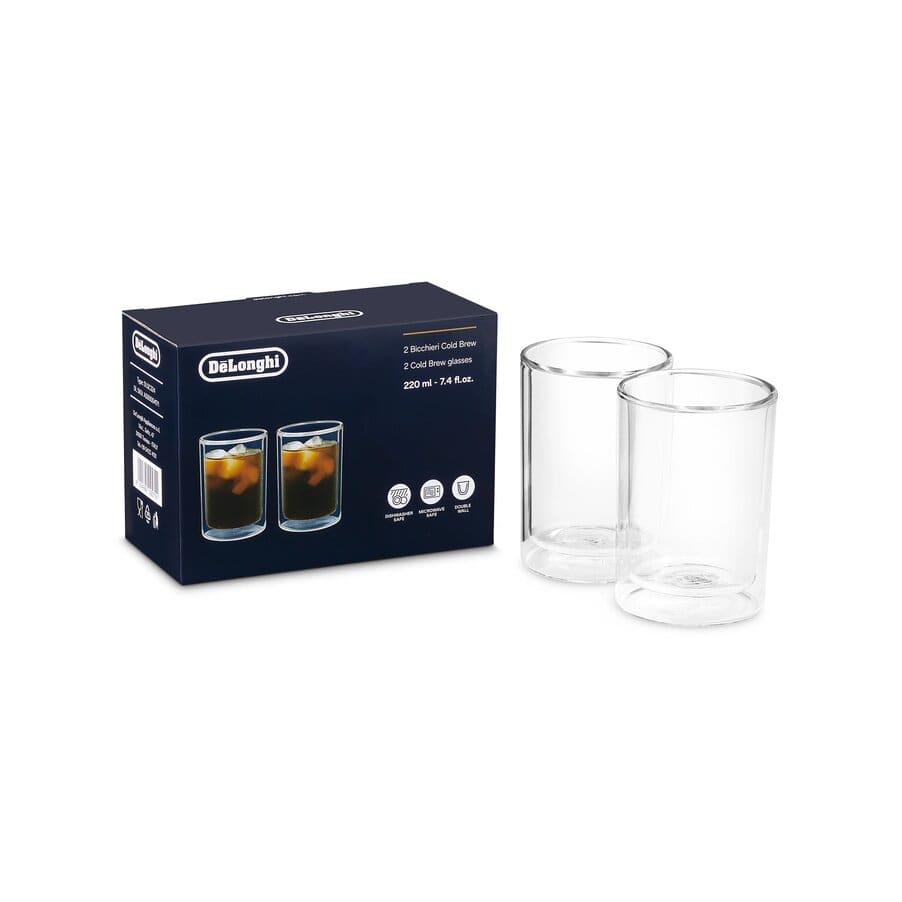 De'Longhi Double Wall Cold Brew Glass Small (7.4fl oz/220ml) Set of 2