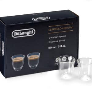 De'Longhi Espresso Collection (6) Glass Gift Set - Espresso Double Wall Thermal Glasses