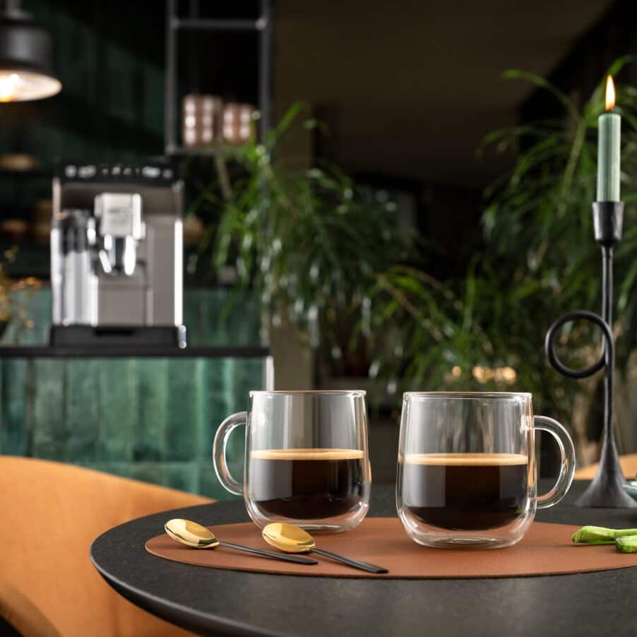 De'Longhi Double Wall Glass Mugs 18oz
