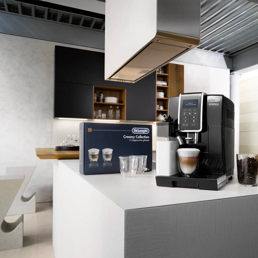 De'Longhi Cappuccino Collection (6) Glass Gift Set - Cappuccino Double Wall Thermal Glasses